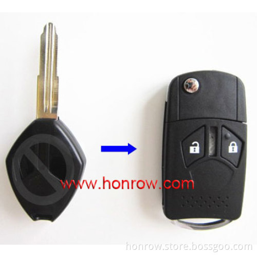 Hot sale products--Mitsubishi 2 button modified folding remote key blank